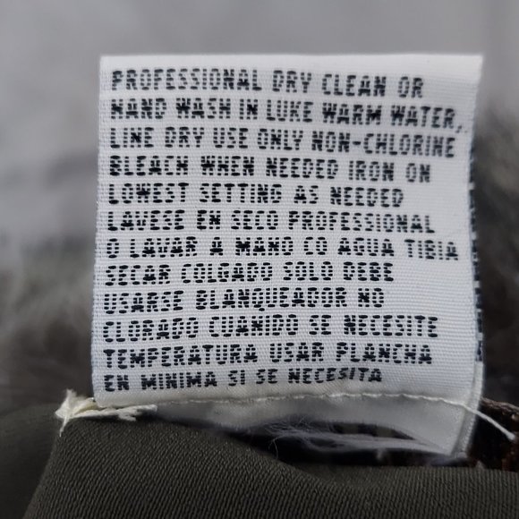 Vintage Ju Ju be Army Green 2 piece skirt suit with faux fur collar - Picture 12 of 14